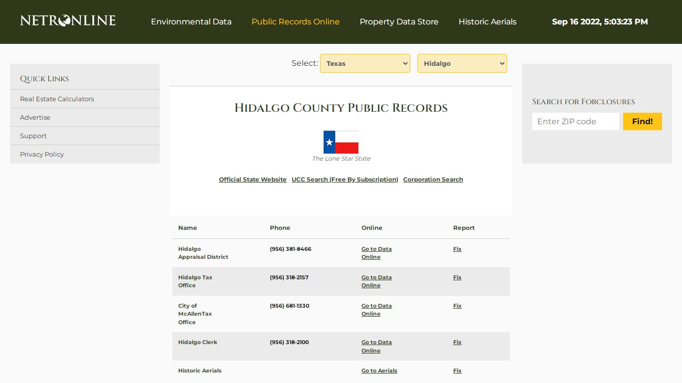 Hidalgo County Public Records - NETROnline.com